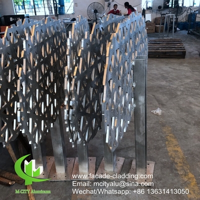 China Revestimiento de paneles cortados por láser de aluminio metálico para revestimiento exterior de fachadas