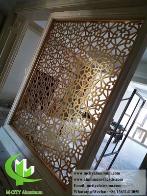 Pantalla de metal arquitectónico con plancha de aluminio de corte por láser de 10 mm