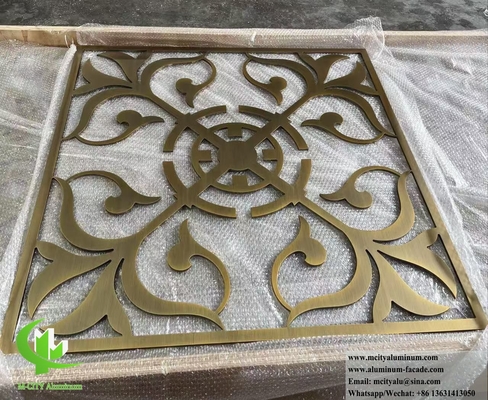 Pantalla de metal arquitectónico con plancha de aluminio de corte por láser de 10 mm