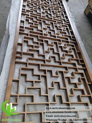 Arquitectónico Laser Cut Metal Screen Hoja de aluminio con patrón de grabado