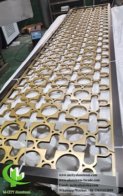 Arquitectónico Laser Cut Metal Screen Hoja de aluminio con patrón de grabado
