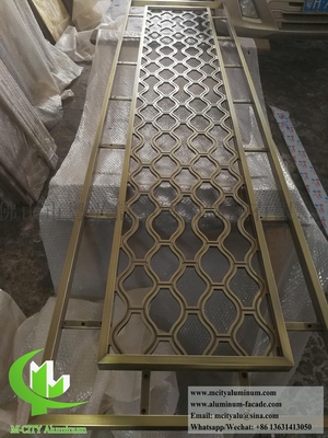Arquitectónico Laser Cut Metal Screen Hoja de aluminio con patrón de grabado