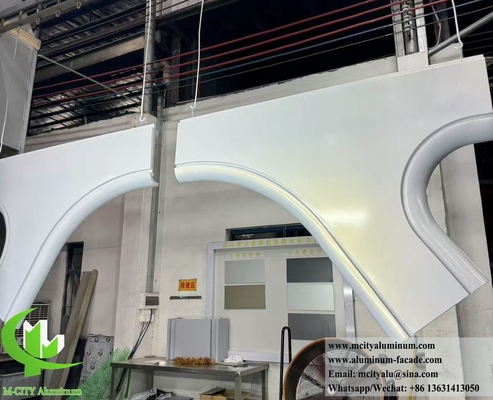 Paneles de revestimiento de aluminio hiperbólico Paneles metálicos de doble forma curva