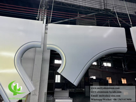 Paneles de revestimiento de aluminio hiperbólico Paneles metálicos de doble forma curva