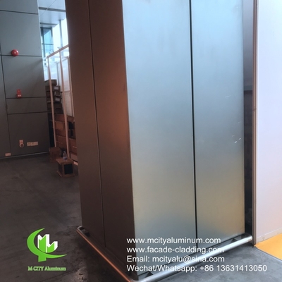 Revestimiento de fachada de paneles de aluminio de pared cortina de metal de paneles sólidos de aluminio para revestimiento de fachada