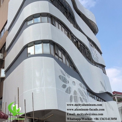 Perforación de fachadas metálicas paneles de revestimiento de aluminio decoración de paredes exteriores
