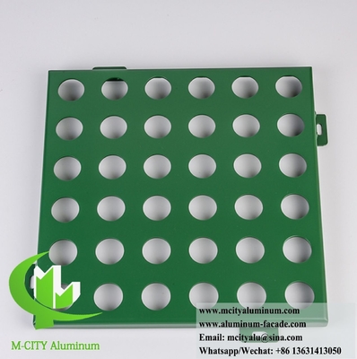 Dimensiones personalizadas especificaciones formas y colores para paneles de fachada de aluminio perforado para revestimiento arquitectónico