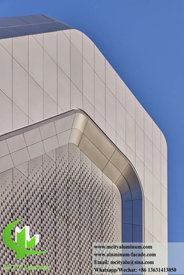 Dimensiones personalizadas especificaciones formas y colores para paneles de fachada de aluminio perforado para revestimiento arquitectónico