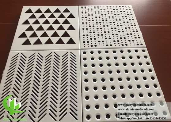Fácil instalación de fachada de aluminio perforado para diseño de edificios modernos con paneles grabados CNC