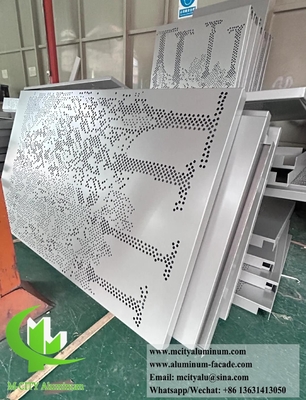 Revestimiento de fachada de aluminio personalizable para cualquier edificio Diseño 3D Perforación CNC grabado Más