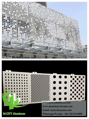 Panel de fachada de aluminio perforado de fácil instalación para revestimiento arquitectónico