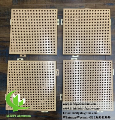 Fácil instalación de fachada de aluminio perforado para diseño de edificios modernos con paneles grabados CNC
