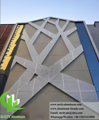Fácil instalación de fachada de aluminio perforado para diseño de edificios modernos con paneles grabados CNC