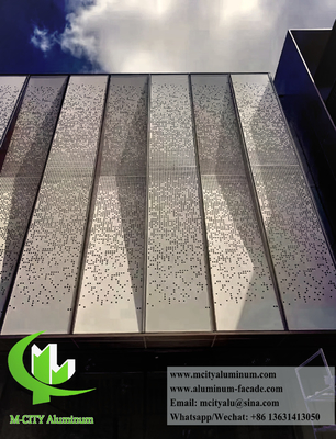 Perforación de fachadas metálicas, revestimiento de paredes, paneles de aluminio, láminas de aluminio, revestimiento PVDF