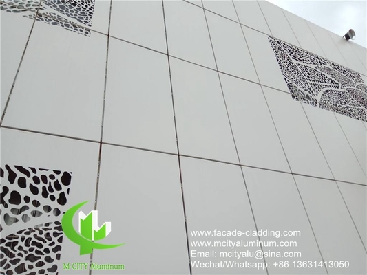 Pared cortina de panel de aluminio metálico de 3 mm de aluminio fluorocarbonado de panel sólido para revestimiento de fachada