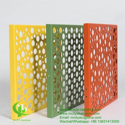 paneles de aluminio fluorocarbonados perforados de paneles de aluminio de pared cortina paneles de aluminio para revestimiento de fachadas