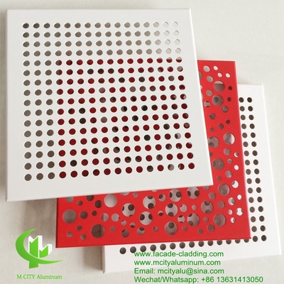 paneles de aluminio fluorocarbonados perforados de paneles de aluminio de pared cortina paneles de aluminio para revestimiento de fachadas