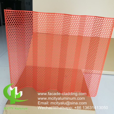 paneles de aluminio perforados de fluorocarburos para paredes cortinas, paneles de aluminio para revestimiento de fachadas