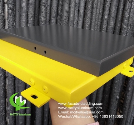 Pared cortina de panel de aluminio metálico de 3 mm de aluminio fluorocarbonado de panel sólido para revestimiento de fachada