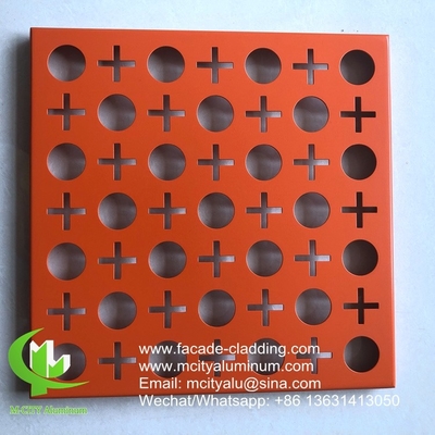 paneles de aluminio perforados de fluorocarburos para paredes cortinas, paneles de aluminio para revestimiento de fachadas