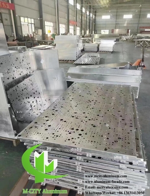 Pantalla de metal arquitectónico con revestimiento PVDF de patrón de perforación