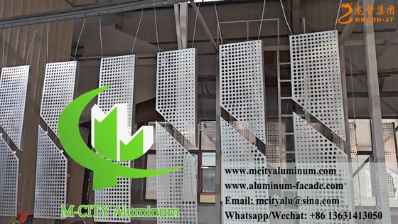 Pantalla de metal arquitectónico con revestimiento PVDF de patrón de perforación