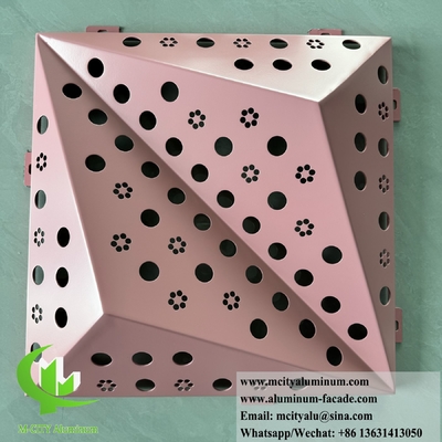 Diseño de fachada 3D Hoja de metal revestimiento de aluminio Hoja perforada