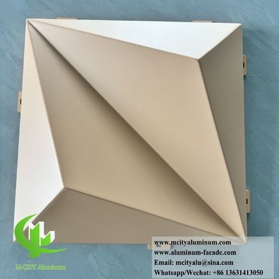 Diseño de fachada 3D Hoja de metal revestimiento de aluminio Hoja perforada