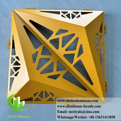 Diseño de fachada 3D Hoja de metal revestimiento de aluminio Hoja perforada