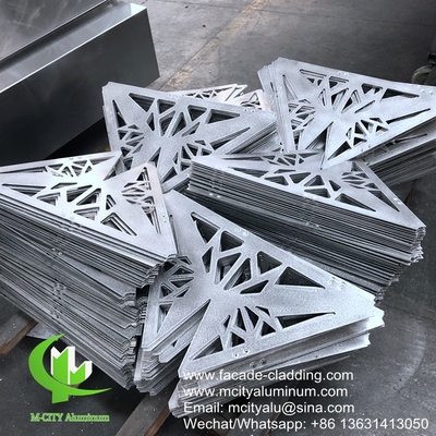 Fasa de aluminio arquitectónico con pantalla de chapa de metal cortada por láser