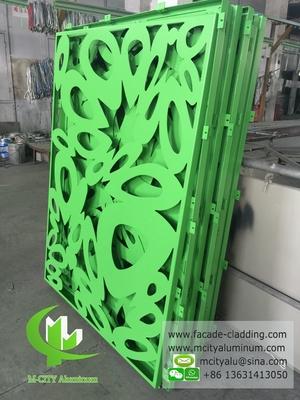 Exterior fachada de aluminio con patrón de metal revestimiento de pared de cortina de metal