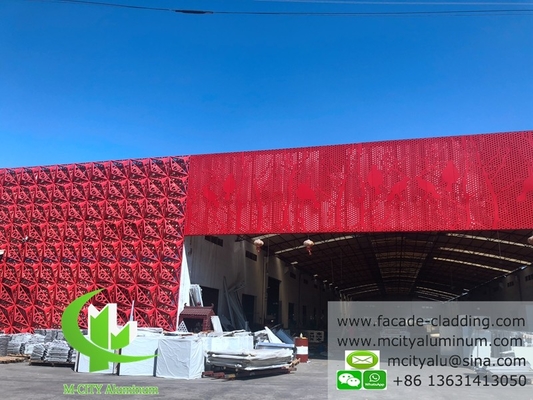 Perforación de paneles de aluminio arquitectónicos para revestimiento de fachadas de diseño personalizado