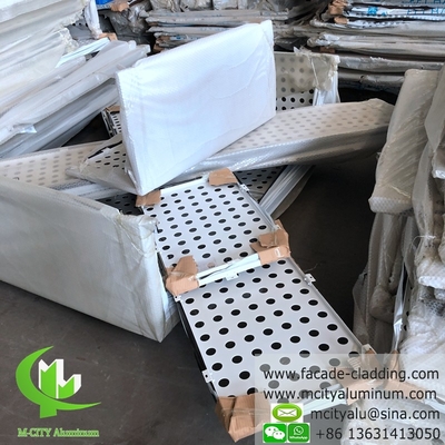 Panel de aluminio exterior para revestimiento de paredes con recubrimiento en polvo de color blanco