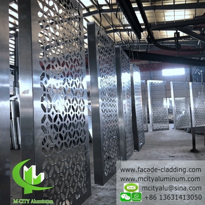 Panel de perforación CNC de aluminio fluorocarbonado, panel de aluminio perforado, panel de aluminio de pared cortina para revestimiento de fachadas