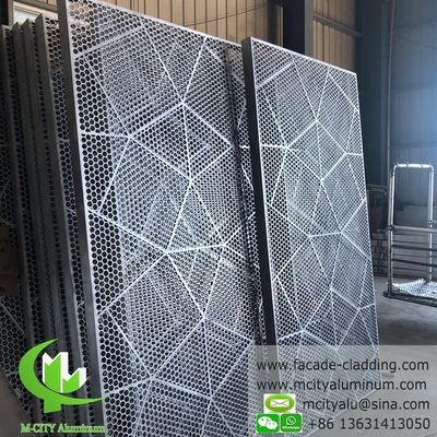 Panel de perforación CNC de aluminio fluorocarbonado, panel de aluminio perforado, panel de aluminio de pared cortina para revestimiento de fachadas