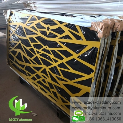 Panel de tallado CNC de aluminio fluorocarbonado perforado panel de pared cortina panel de aluminio para revestimiento de fachada