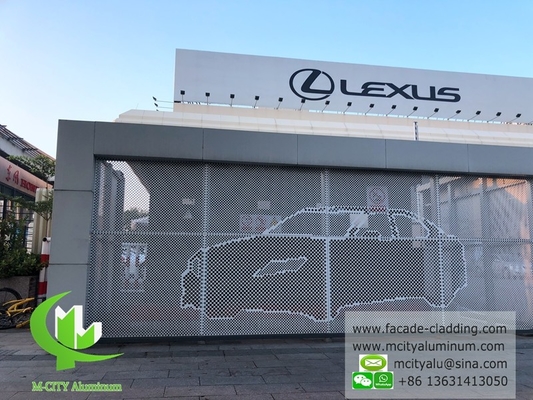 Hojas de aluminio perforadas para revestimiento de paredes de cortinas metálicas