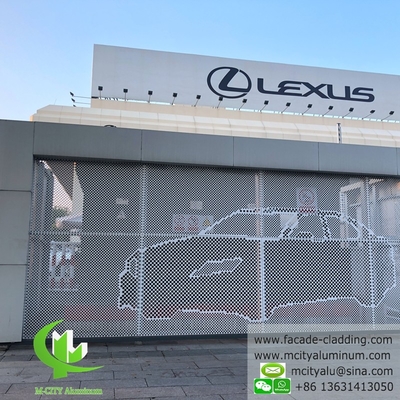 Hojas de aluminio perforadas para revestimiento de paredes de cortinas metálicas
