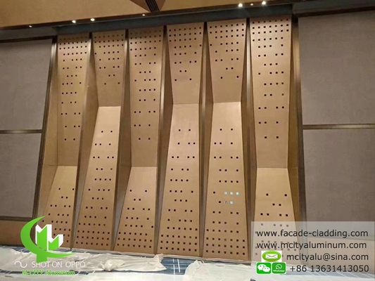 Hojas de aluminio perforadas para revestimiento de paredes de cortinas metálicas