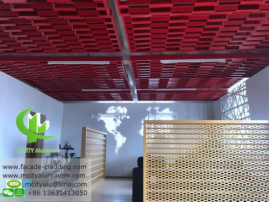 hecha a medida Panel de aluminio perforado para el techo de aluminio para decoración de techo