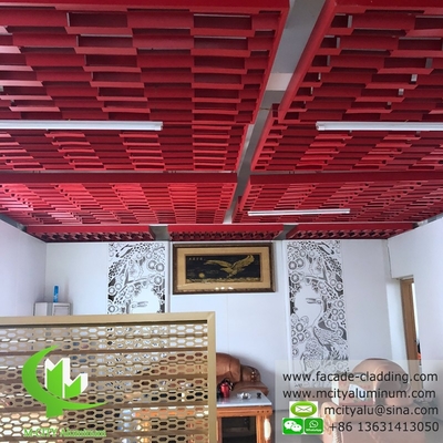 hecha a medida Panel de aluminio perforado para el techo de aluminio para decoración de techo