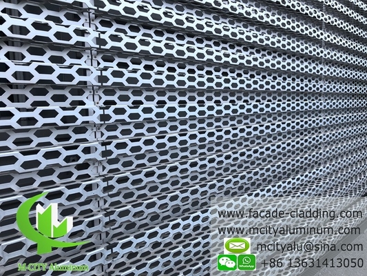 Pared de fachada de aluminio perforado revestimiento de pared cortina de metal