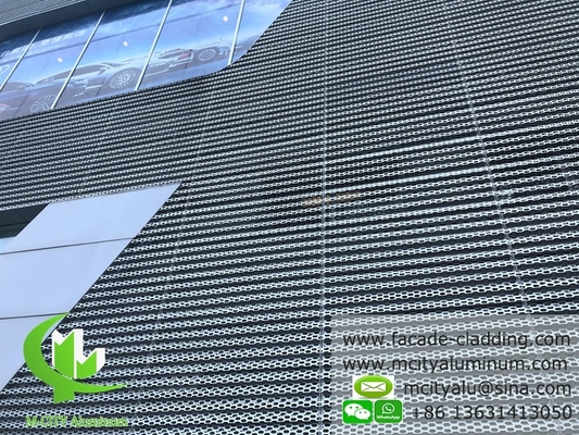 Pared de fachada de aluminio perforado revestimiento de pared cortina de metal