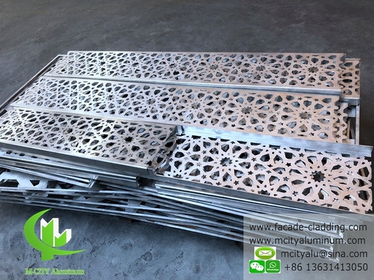 Corte por CNC de fachada de aluminio para revestimiento de paredes con recubrimiento en polvo para uso exterior