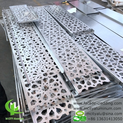 Cortado por láser decorativo Panel de aluminio para revestimiento de fachadas de edificios