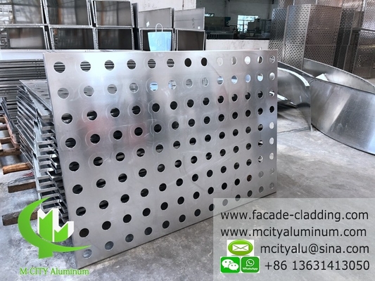 de aluminio de chapa de metal de aluminio de panel sólido de cortina de pared revestimiento de patrón perforado