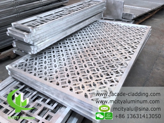 Cortado por láser decorativo Panel de aluminio para revestimiento de fachadas de edificios