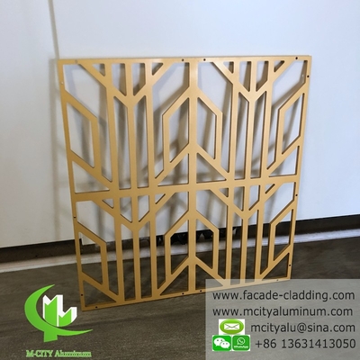 Cortado por láser decorativo Panel de aluminio para revestimiento de fachadas de edificios