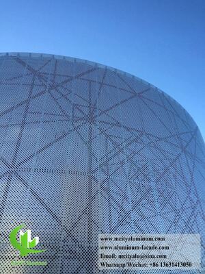 Panel de fachada de aluminio aleación 3003 fabricado a medida para visión arquitectónica