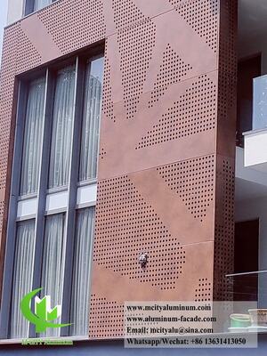 Paneles de fachada de aleación de aluminio 3003 perforados a medida